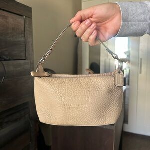 Coach Beige Leather Shoulder Bag